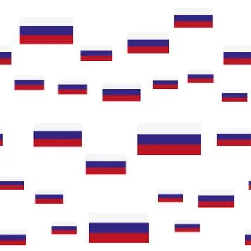 Russian seamless pattern with Flag. Flat vector illustration EPS 10 Illustrazione stock