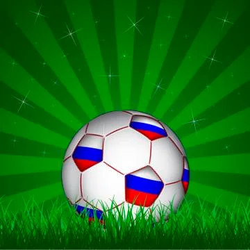 Russian soccer ball, vector Illustrazione stock