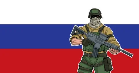 Russian Soldier Background Stockillustratie