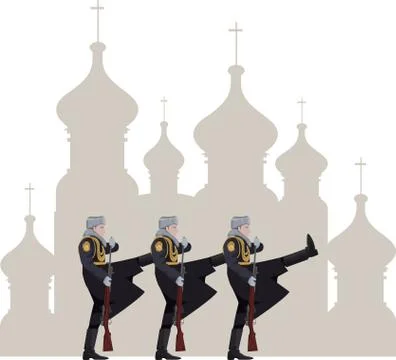 Russian soldiers Illustrazione stock
