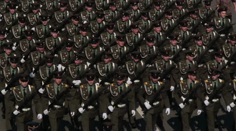 Russian soldiers marching Video stock 23297917