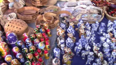 Russian souveniers Video stock 325528870