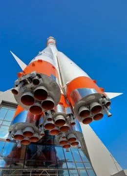 Russian space transport rocket Stock Photos