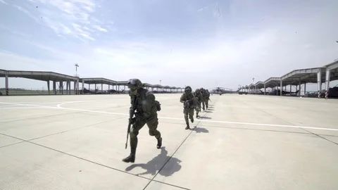 Russian special forces Stock Footage 99444935