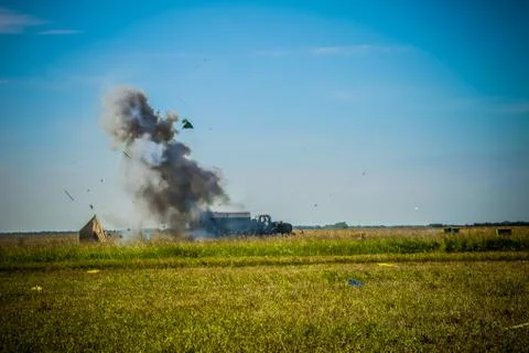 The Russian special troops in action 写真素材