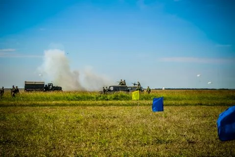 The Russian special troops in action 写真素材