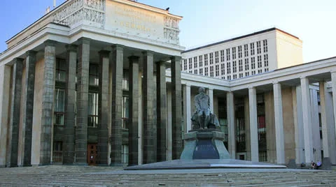 Russian State Library, Moscow. Stock Footage 32423791