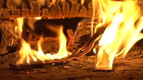 Russian stove 4k Stock Footage