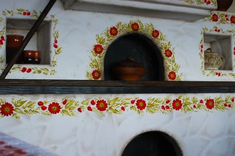 Russian stove Foto stock