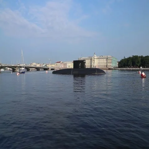 Russian submarine "Krasnodar" (class Improved Kilo) Stock Footage 69406320