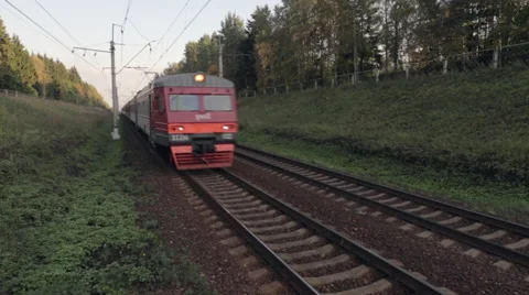 Russian suburban train 스톡 동영상 41661760