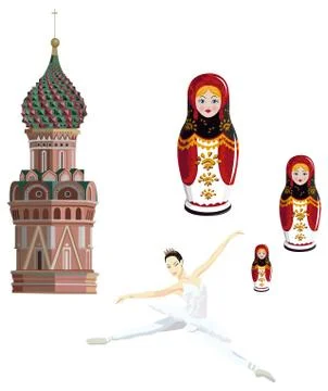 Russian symbols Stock Illustration