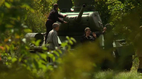 Russian tank preparations Stock Footage 33764152