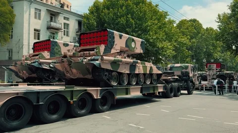 Russian TOS-1A MLRS 12 Видео 336293019