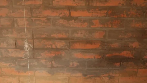 Russian traditional brick rustic fireplace Stock Footage 123803944
