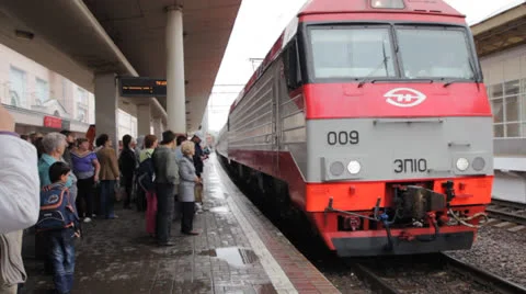 Russian Train Station Stock Footage 23836521