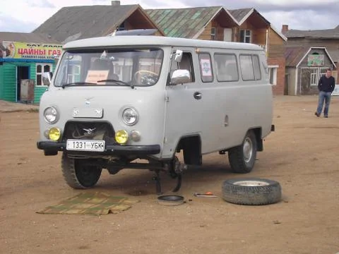 Russian UAZ Broken down Stock Photos
