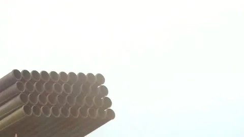 Russian Uragan multiple launch rocket system fires rockets in salvos, rockets fl 스톡 동영상 272930777