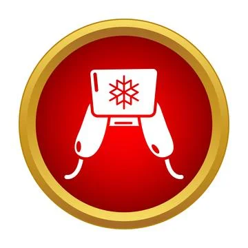 Russian ushanka hat with snowflake icon Stock Illustration