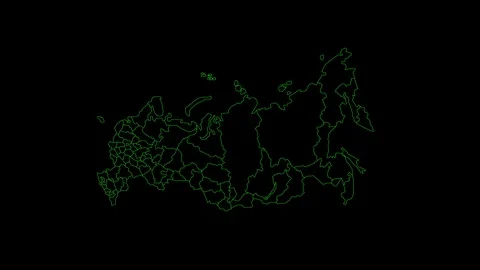 Russian Vector Map Stock Footage 87458956
