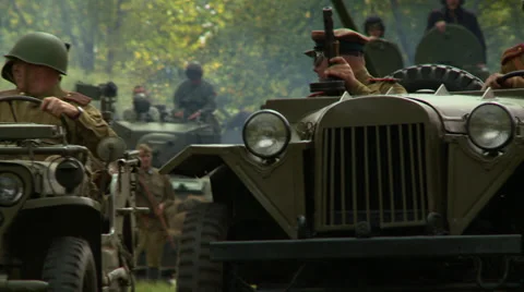 Russian vehicles forward Stock Footage 32517336