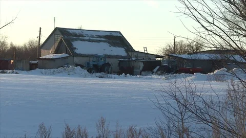 Russian village Stock Footage 111818403