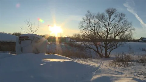 Russian village Stock Footage 111818627