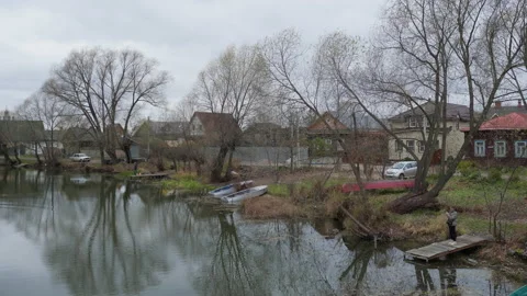 Russian village Stock Footage 163672960