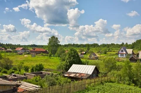 Russian village Stock Photos