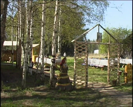 Russian village yard Video stock 654452
