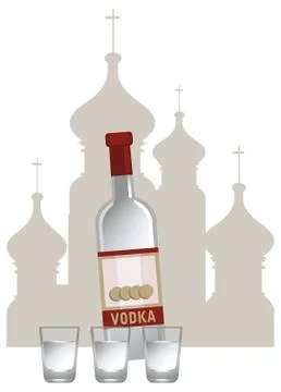 Russian Vodka Stock Illustration