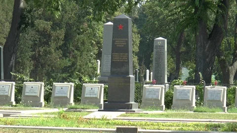 Russian War Graves And Memorial Budapest Stock Footage 95724018