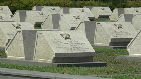 Russian War Graves Budapest Stock Footage 95348480
