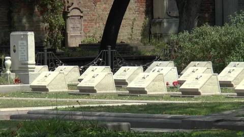 Russian War Graves Budapest Stock Footage 95410008