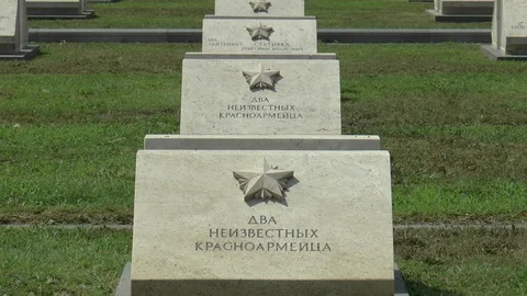 Russian War Graves Budapest Stock Footage 95493272