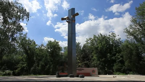 Russian War Memorial Stock Footage 7905344