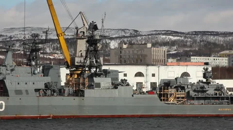 Russian warship Stock-Footage 42901448