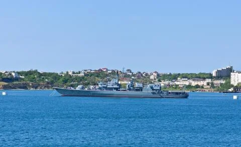 Russian warship Stock Photos