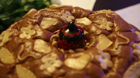 Russian Wedding Loaf 스톡 동영상 61436897