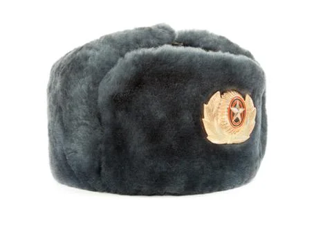 Russian winter army hat Stock Photos