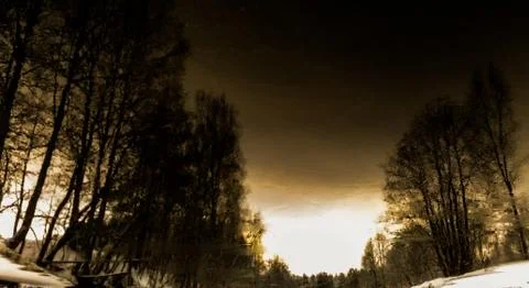 Russian winter River Stock Photos