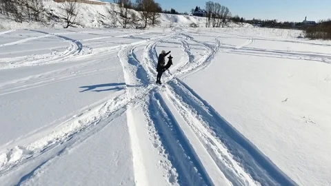 Russian winter in Suzdal. Panoramic view of Suzdal from the drone. 库存影片 104574726