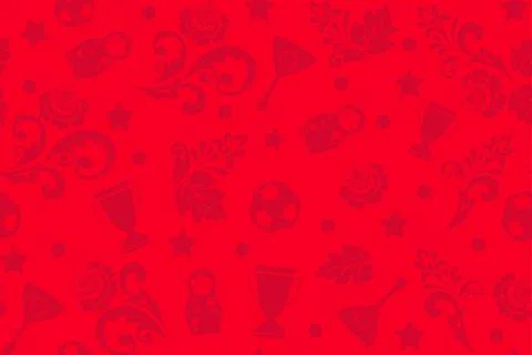 Russian world cup 2018 background, pattern with modern and traditional elements Stock Illustration