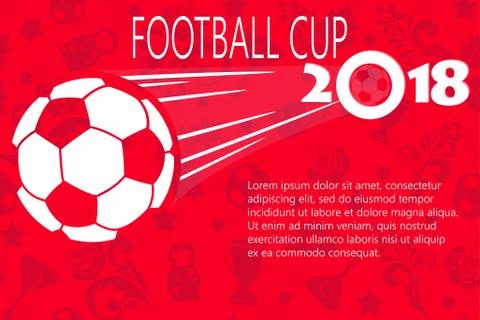 Russian world cup 2018 background, pattern with modern and traditional elements Illustrazione stock