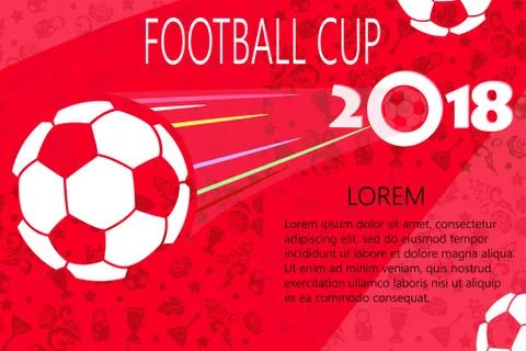 Russian world cup 2018 background, pattern with modern and traditional elements Stock Illustration
