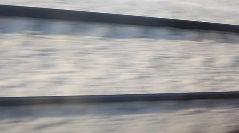 RUSSIA.TRANSPORT- 2012: Train window point of view. Winter. Rails Stock Footage 49108249