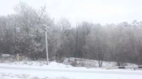 RUSSIA.TRANSPORT- 2012: Train window point of view. Winter. Freight rails train Stock Footage 49108748