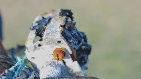 Rust and burnt metal structure 動画素材 340992780