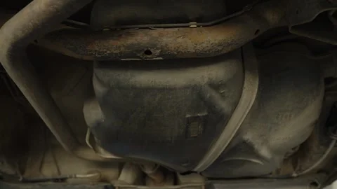 Rust and corrosion damage on a car undercarriage beam close-up 스톡 동영상 340154429