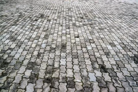 Rust and erosion of ancient brick floor gray tone Stock Photos